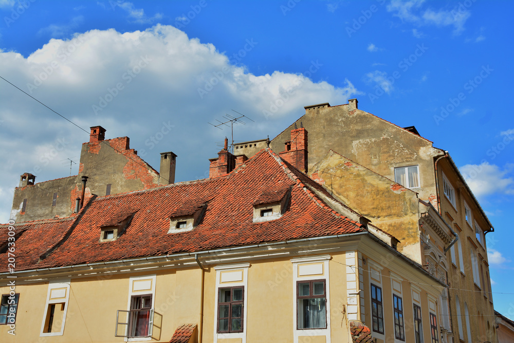 Building architecture in Brasov, Romania