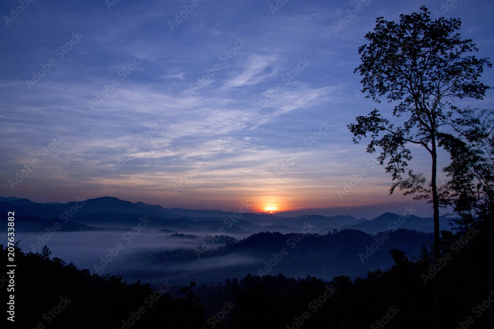 Sunrise on top the mountain Sunrise on top the mountain