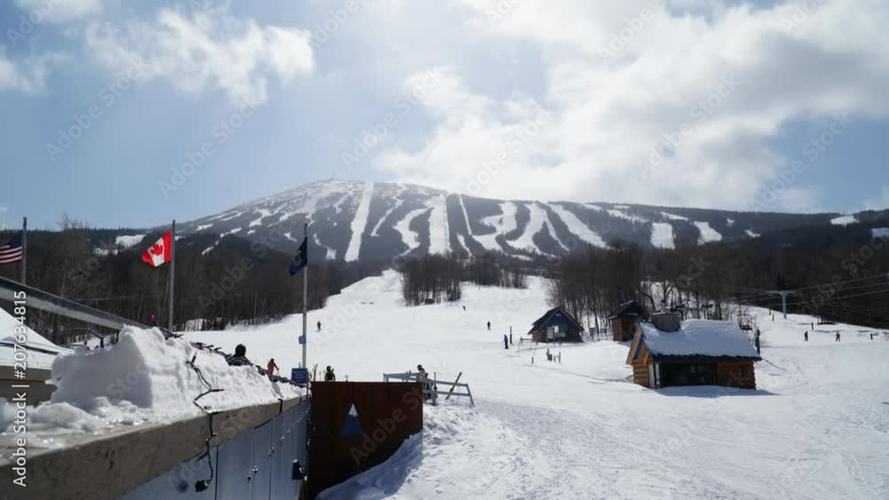 Clouds passing over ski mountain Clouds passing over ski mountain
