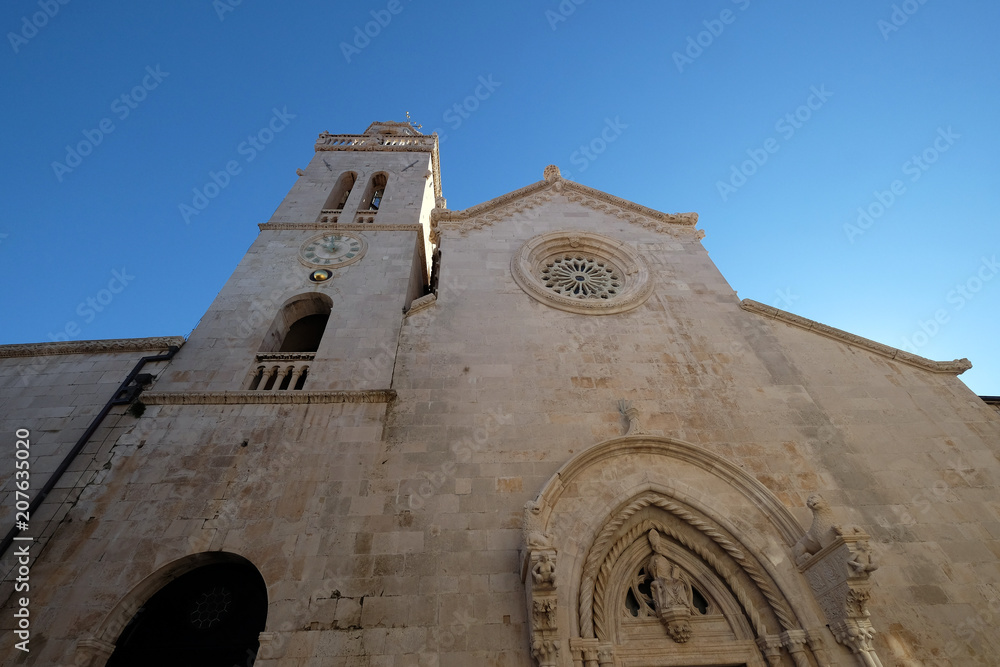 St Mark s Cathedral in the historic city Korcula at the island Korcula in Croatia