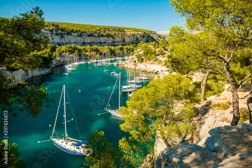 Calanque de Port Miou - fjord near Cassis Village, Provence, France photo