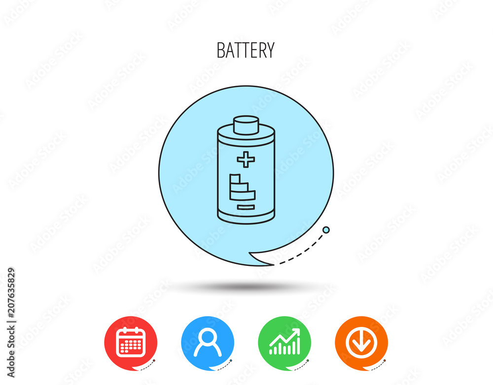 Battery icon. Electrical power sign. Battery icon. Electrical power sign.