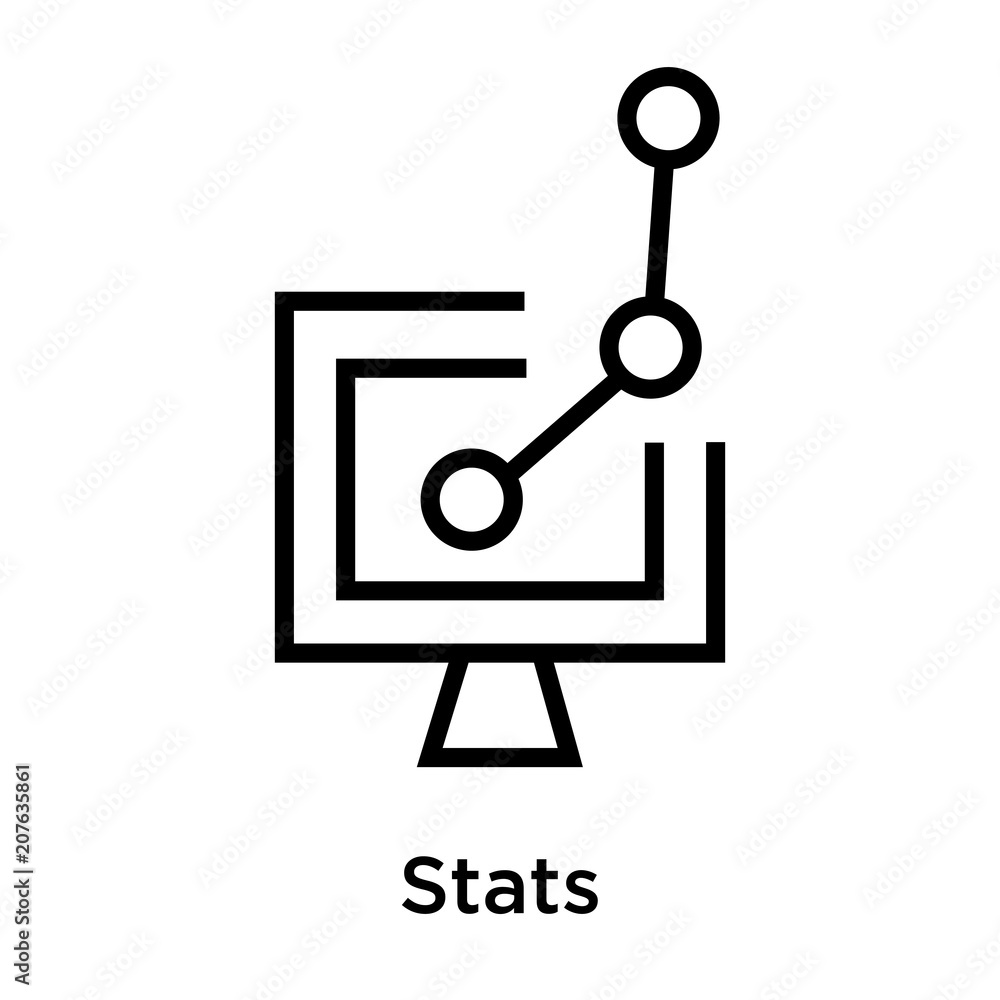 Stats icon vector sign and symbol isolated on white background, Stats logo concept Stats icon vector sign and symbol isolated on white background, Stats logo concept