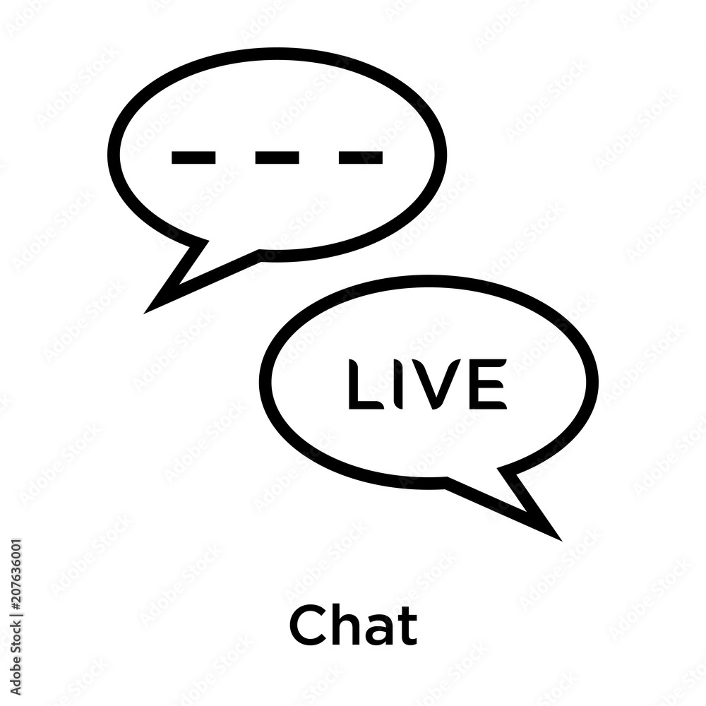 Chat icon vector sign and symbol isolated on white background, Chat logo concept Chat icon vector sign and symbol isolated on white background, Chat logo concept