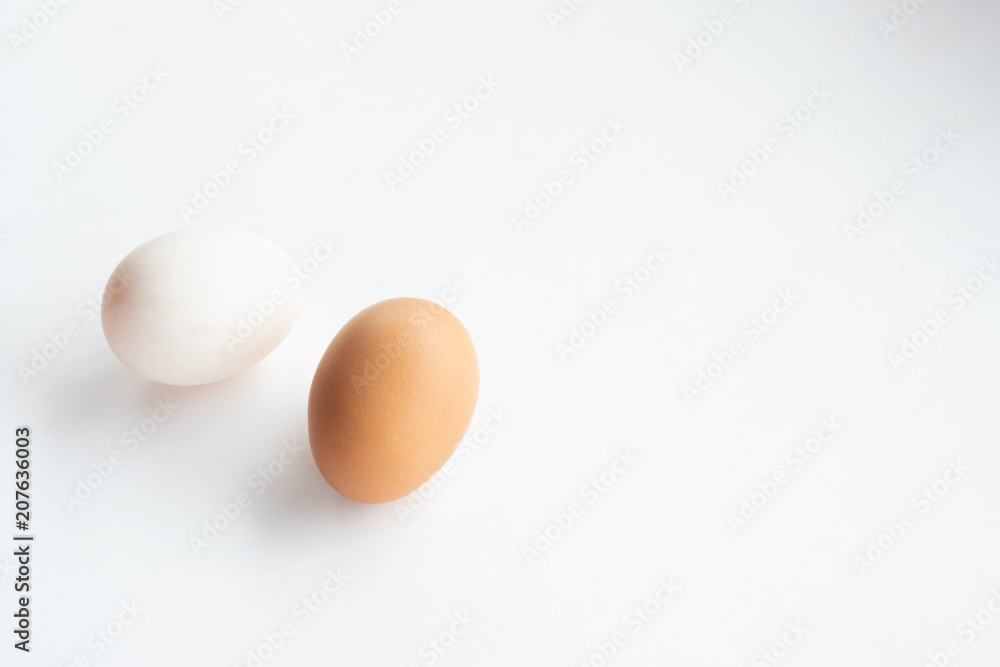 Eggs on a white background Eggs on a white background