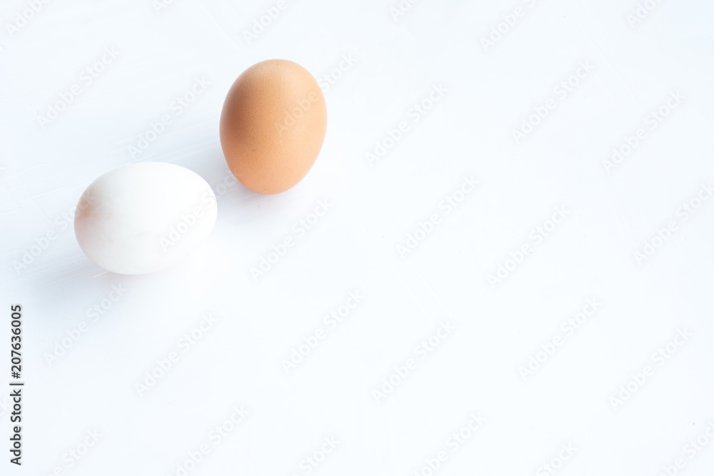 Eggs on a white background Eggs on a white background