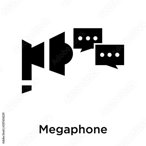 Megaphone icon vector sign and symbol isolated on white background, Megaphone logo concept