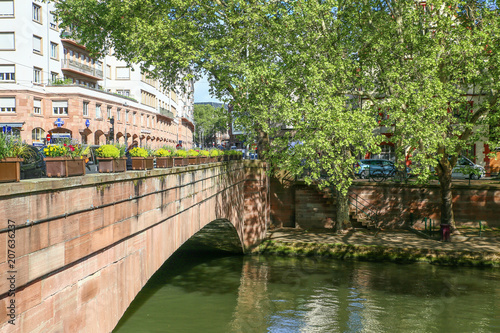strasbourg with its typical bridges and houses