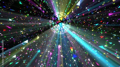 Disco ball seamlessly looping video for party backgrounds, nightclubs, music clips, led screens, shows or other video projections