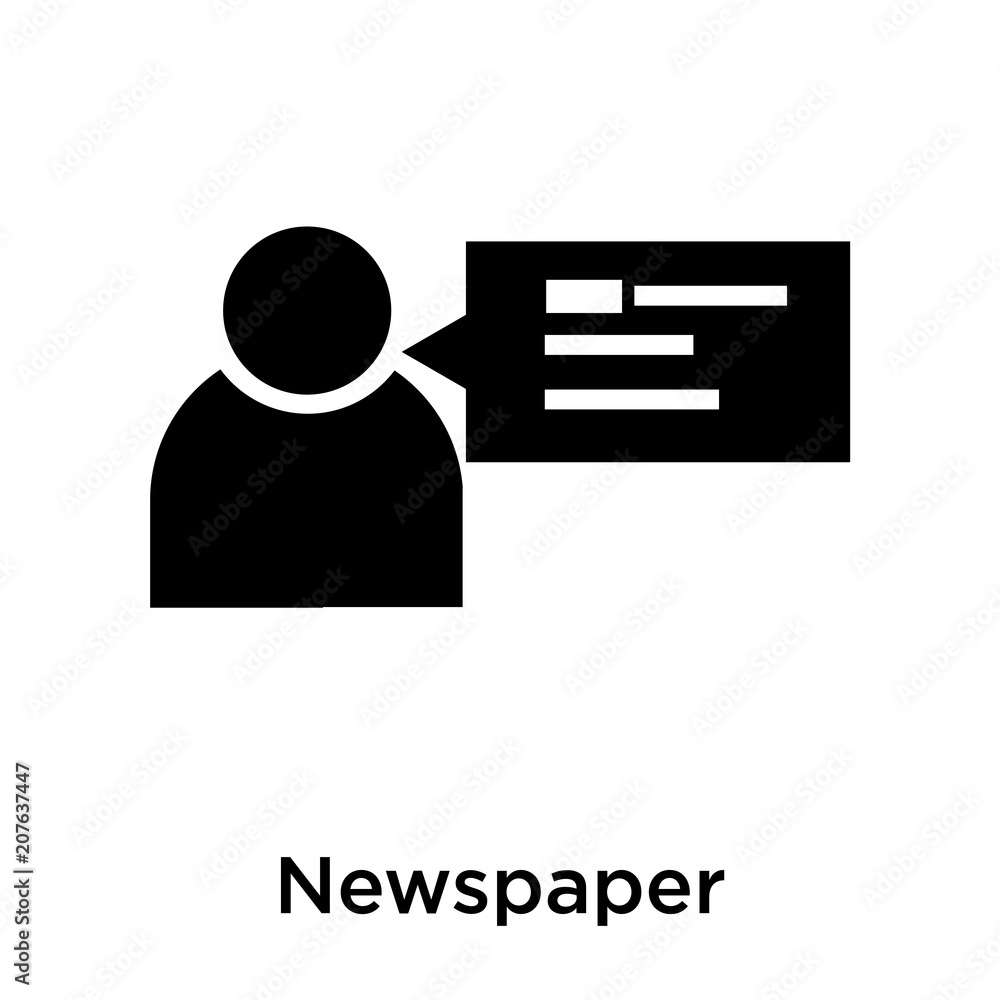 Newspaper icon vector sign and symbol isolated on white background, Newspaper logo concept Newspaper icon vector sign and symbol isolated on white background, Newspaper logo concept