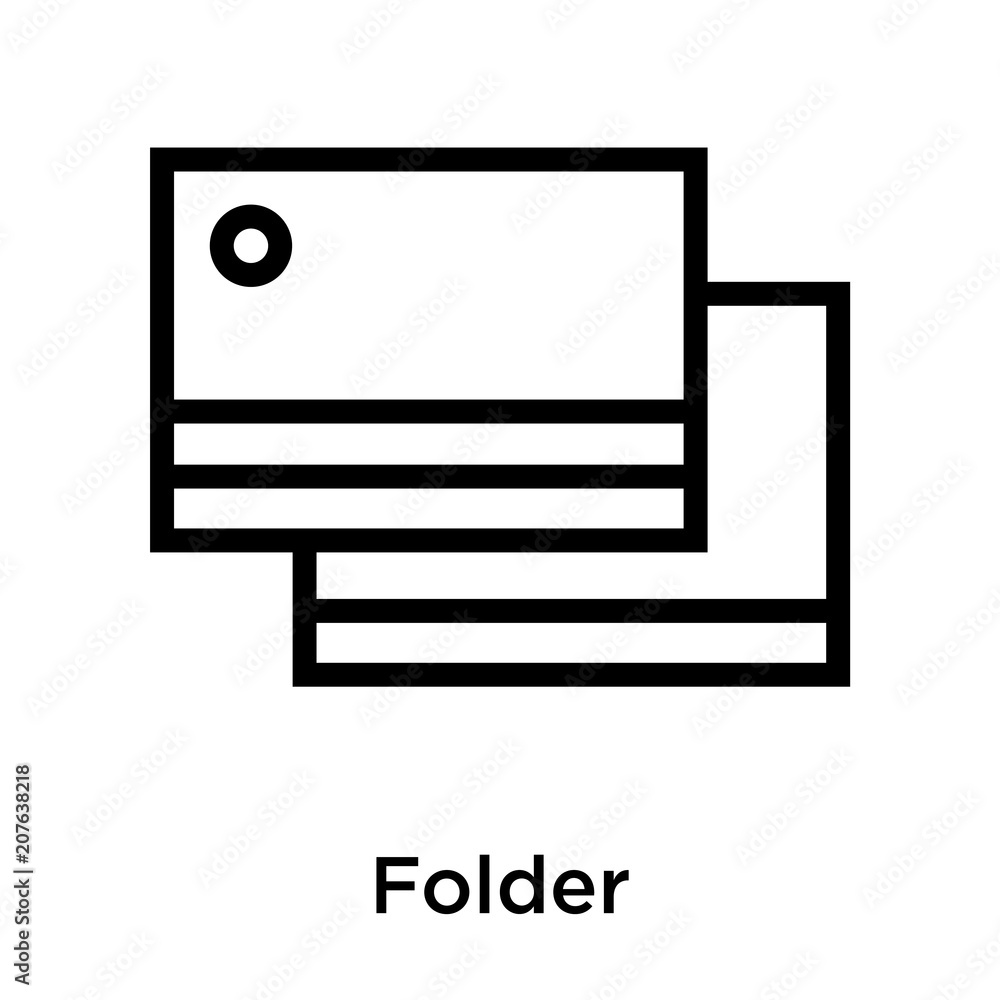 Folder icon vector sign and symbol isolated on white background, Folder logo concept Folder icon vector sign and symbol isolated on white background, Folder logo concept
