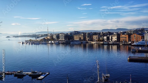 Canvas Print Hafen in Oslo - Oslofjord - Norwegen