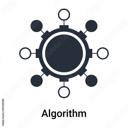 Algorithm icon vector sign and symbol isolated on white background, Algorithm logo concept