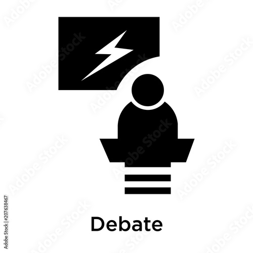 Debate icon vector sign and symbol isolated on white background, Debate logo concept