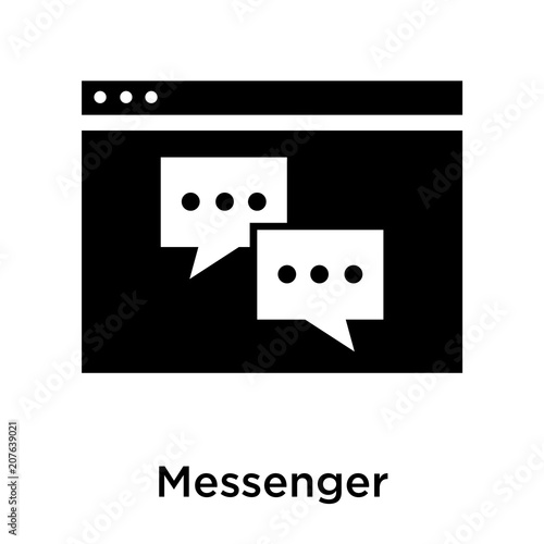 Messenger icon vector sign and symbol isolated on white background, Messenger logo concept