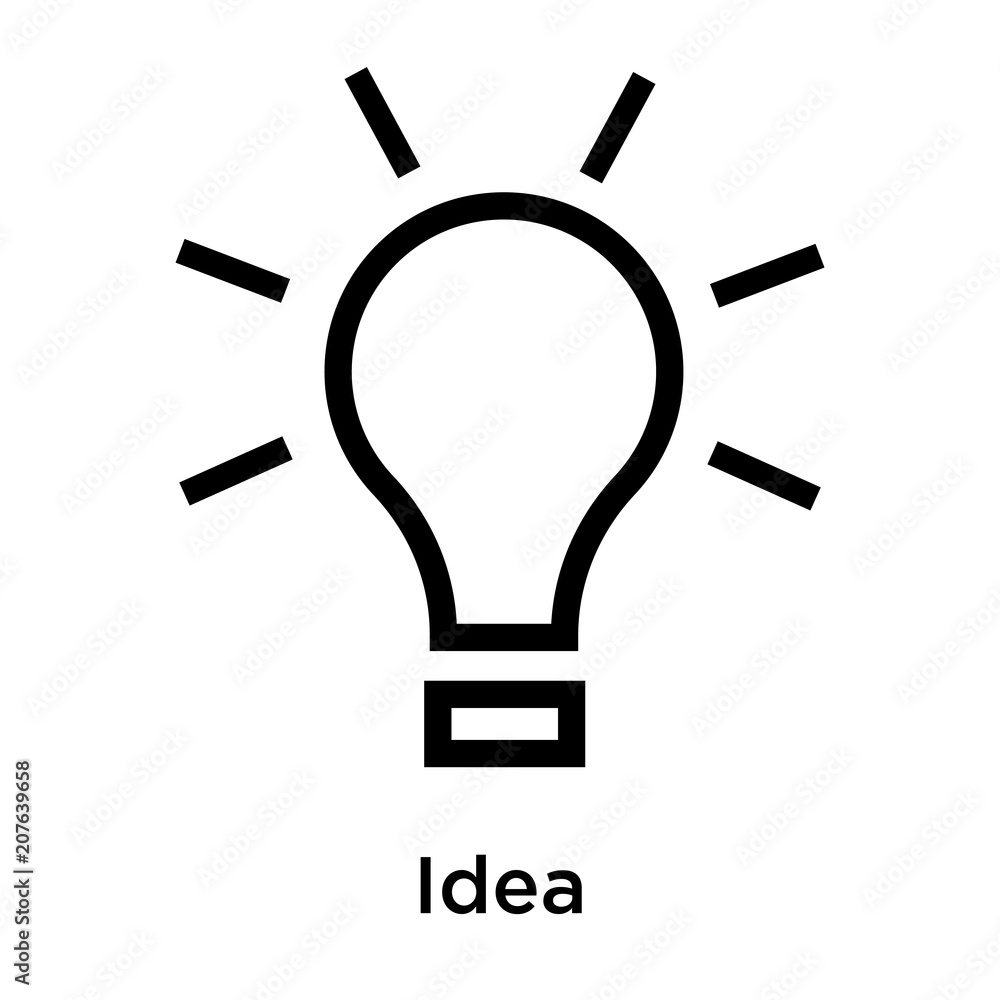 Idea icon vector sign and symbol isolated on white background, Idea logo concept Idea icon vector sign and symbol isolated on white background, Idea logo concept