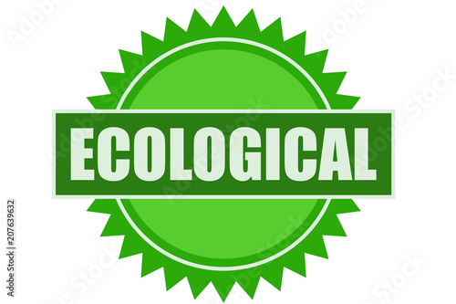 Sello de producto natural y ecológico.