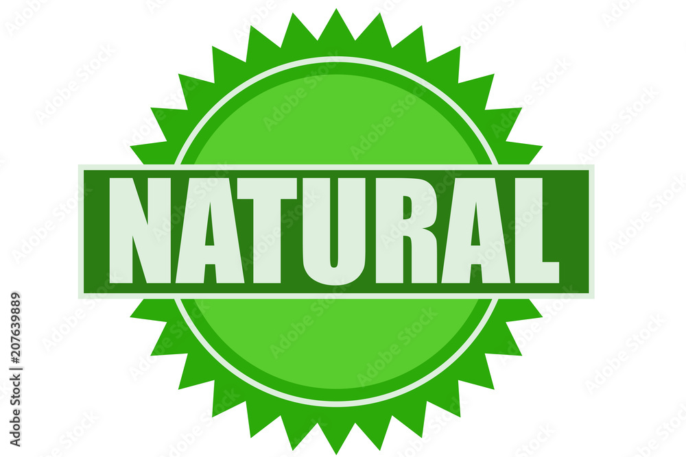 Sello de producto natural y ecológico. Sello de producto natural y ecológico.
