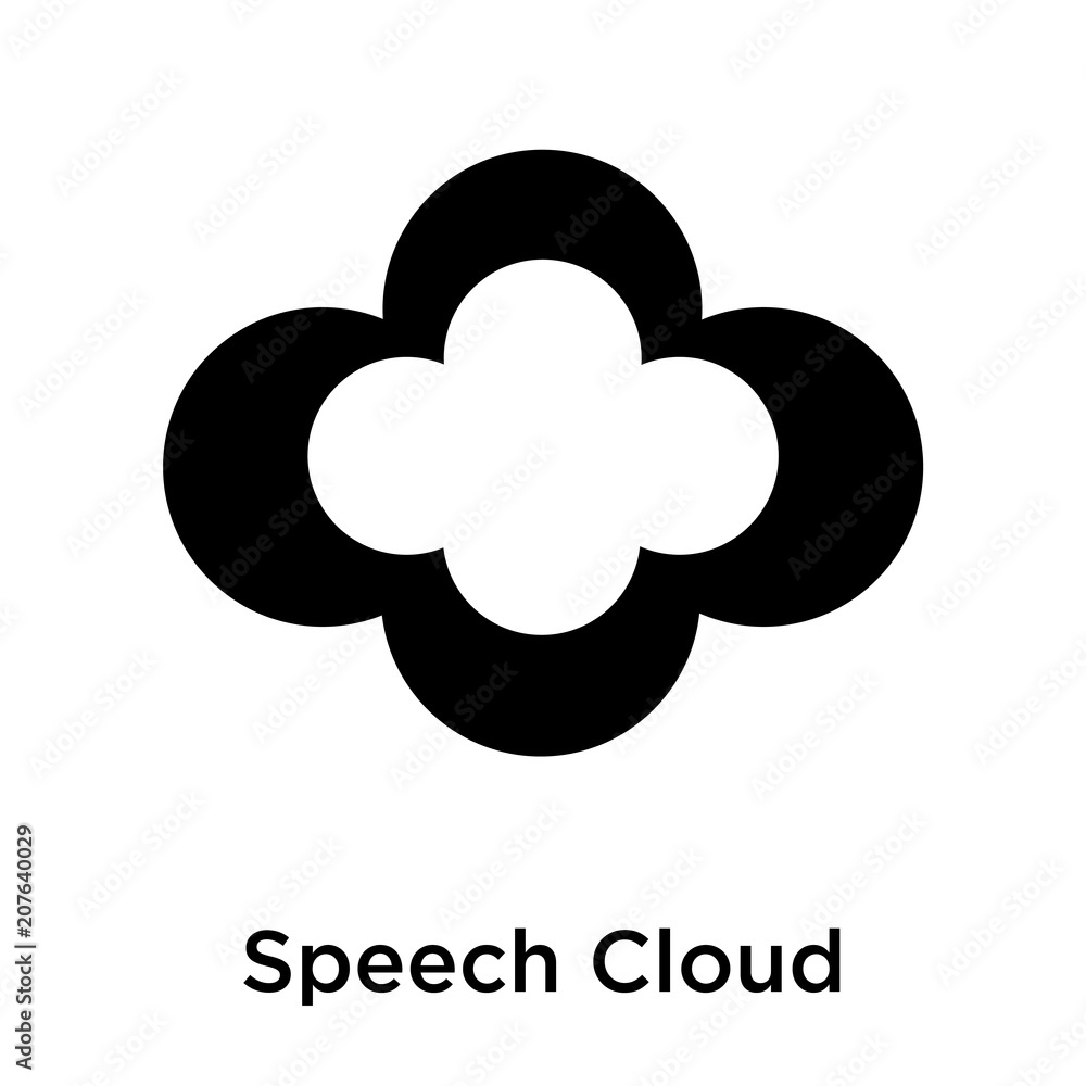 Speech Cloud icon vector sign and symbol isolated on white background, Speech Cloud logo concept Speech Cloud icon vector sign and symbol isolated on white background, Speech Cloud logo concept