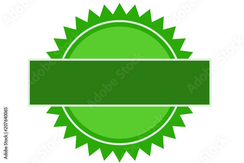 Sello vacío de color verde.