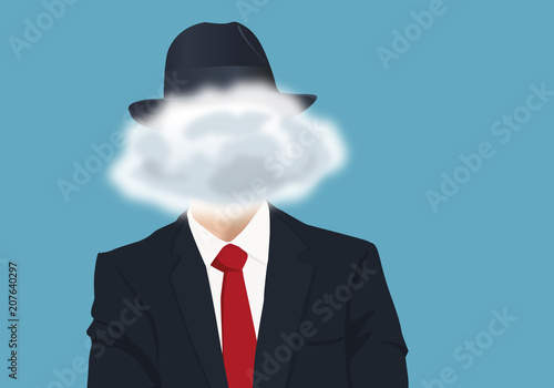 rêve - imaginaire - imagination - symbole - concept - rêve - nuage - surréaliste - portrait - visage