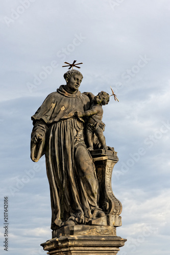 Sculpture on the Charles Bridge  Prague.