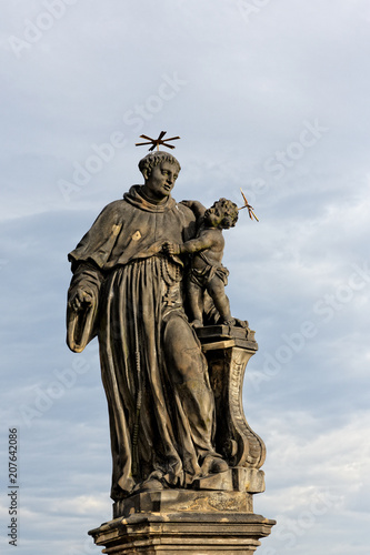 Sculpture on the Charles Bridge, Prague.