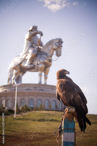 Vulture and Genghis Khan Monument
