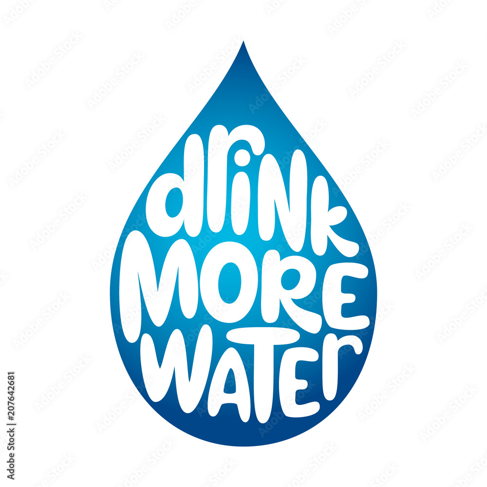 drink more water lettering poster drink more water lettering poster