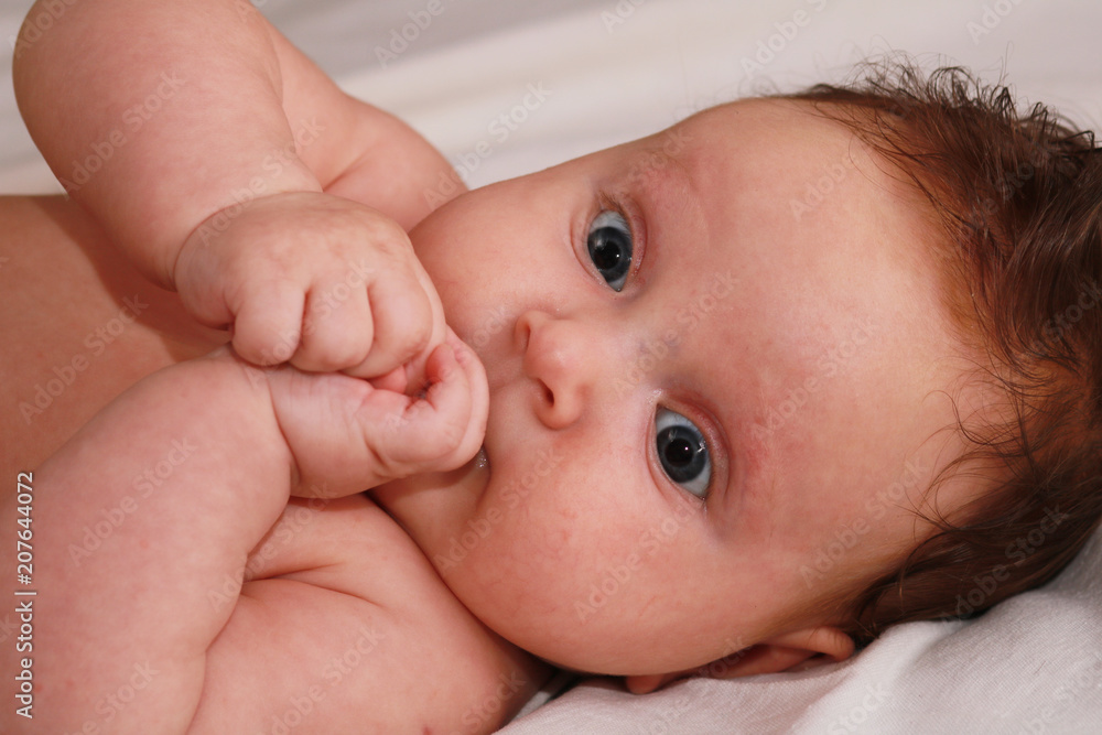 Portrait of the newborn child. Kid. Portrait of the newborn child. Kid.