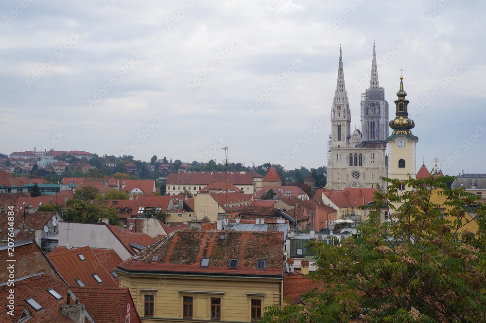 Panoramic view of Zagreb's Lower Town