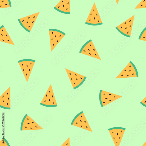 Cute Slice Melon isolated o...