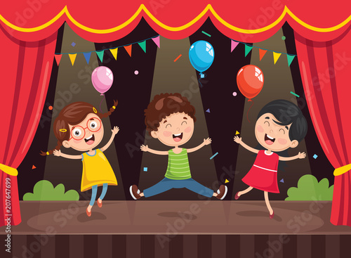 Vector Illustration Of Kids Art