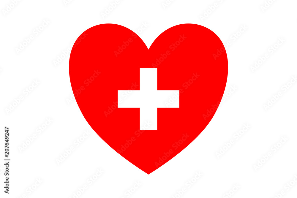 Red heart isolated on white background, illustrator icon design. Red heart isolated on white background, illustrator icon design.