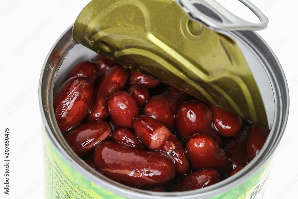 Rote Bohnen aus der Dose StockFoto Adobe Stock