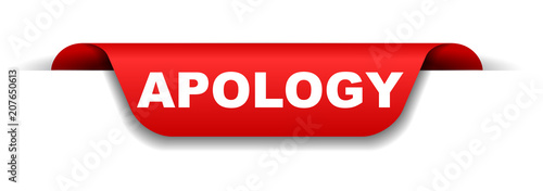 red banner apology