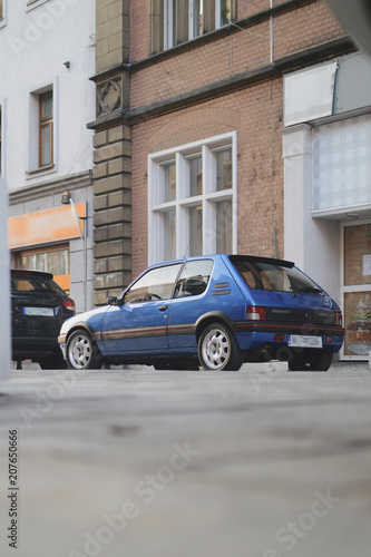 Classic European youngtimer in the city