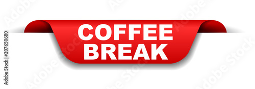 red banner coffee break
