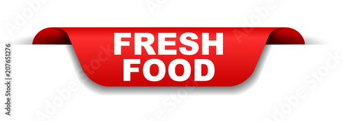 red banner fresh food