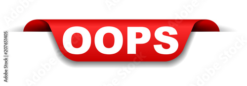 red banner oops