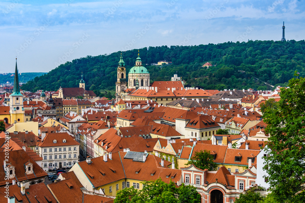 Panoramic view in Prague, Czech Republic