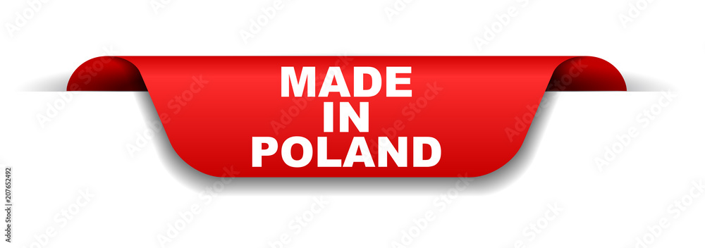 red banner made in poland red banner made in poland