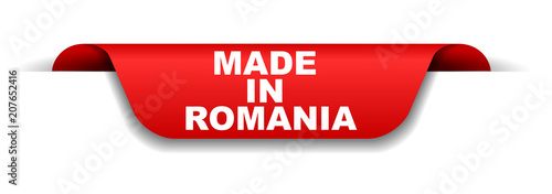 red banner made in romania