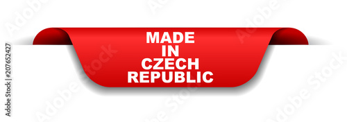 red banner made in czech republic