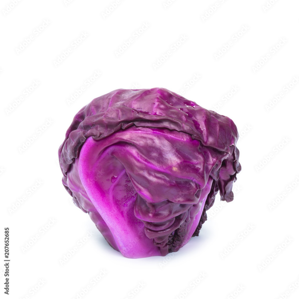 Purple cabbage isolated on white background Purple cabbage isolated on white background