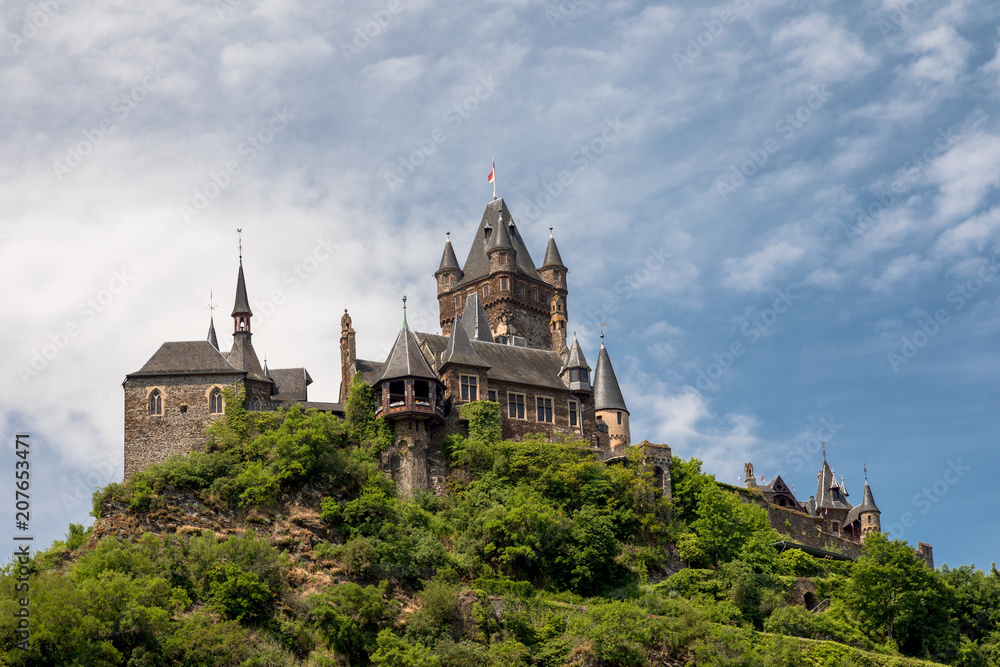 Imperial castle of Cochem above the river Moselle