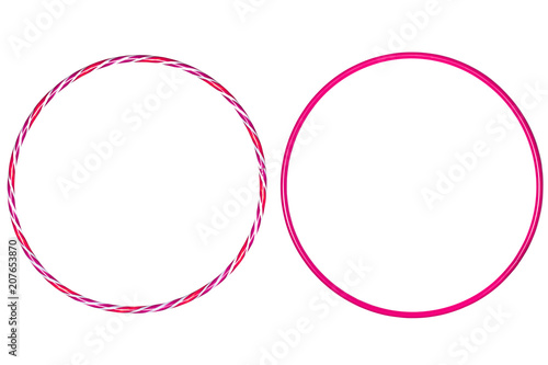 The hula Hoop pink  isolated on white background photo