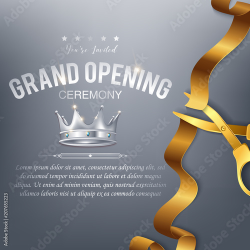 Grand opening vector background