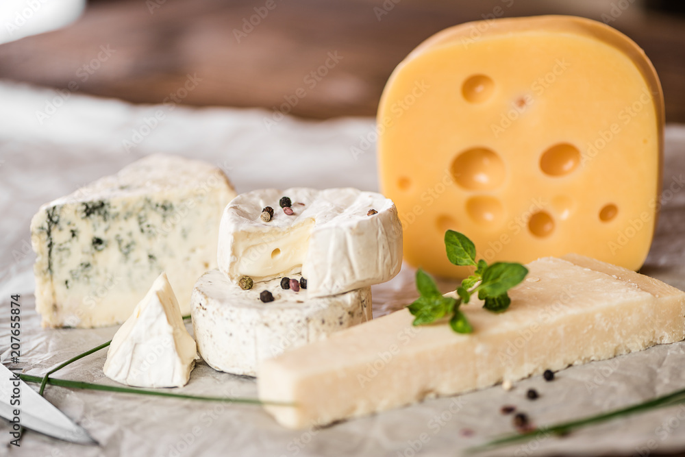 cheese board selection. 