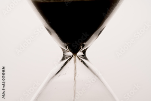 Sand clock, business time management concept